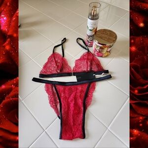 Blush Sexy & Naughty Satin- Lace Intime Bralette Set